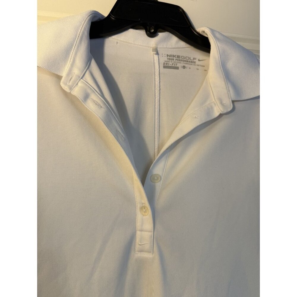 Nike Golf Tour Performance Polo White Dri-Fit Lightweight Activewear Size XL - Picture 5 of 6